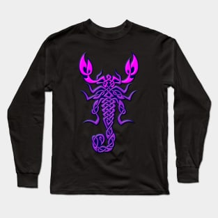 Purple Celtic Knot Scorpion Long Sleeve T-Shirt